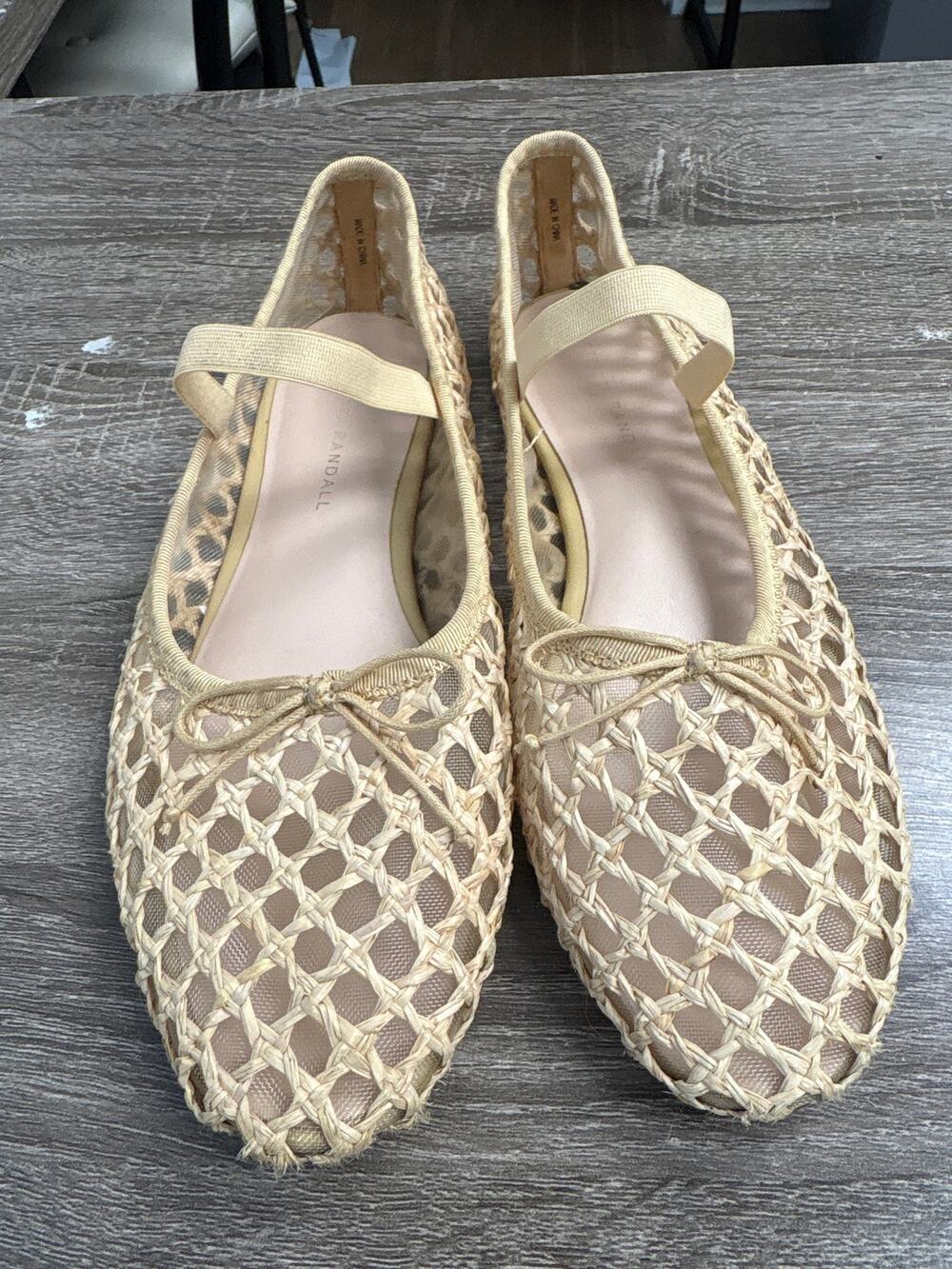 Loeffler Randall Raffia Weave Ballet Shoes Sz 8.5